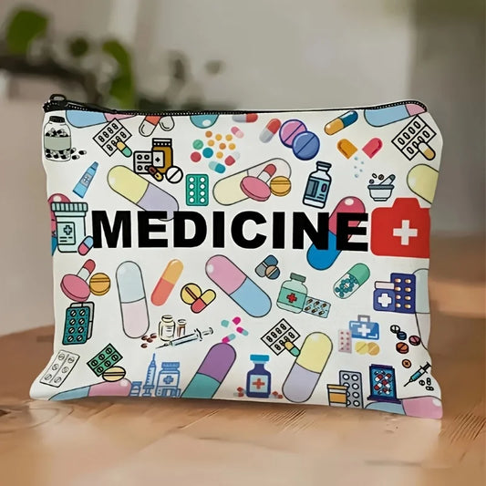 Medical Print Cosmetic Bag