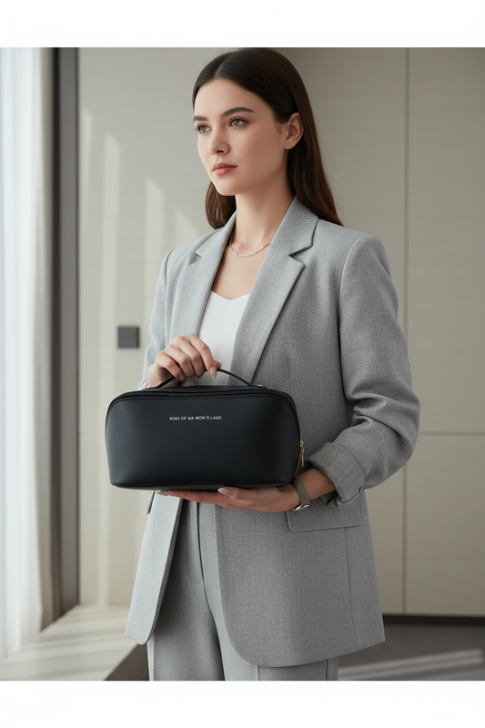 Nomad Cosmetic Bag Black - Staande Persoon