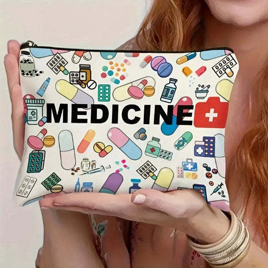 Medical Print Cosmetic Bag