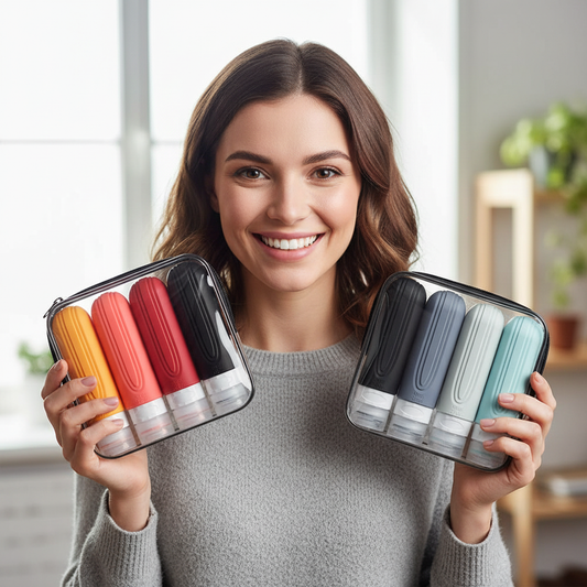 Close-up vrouw met bottles